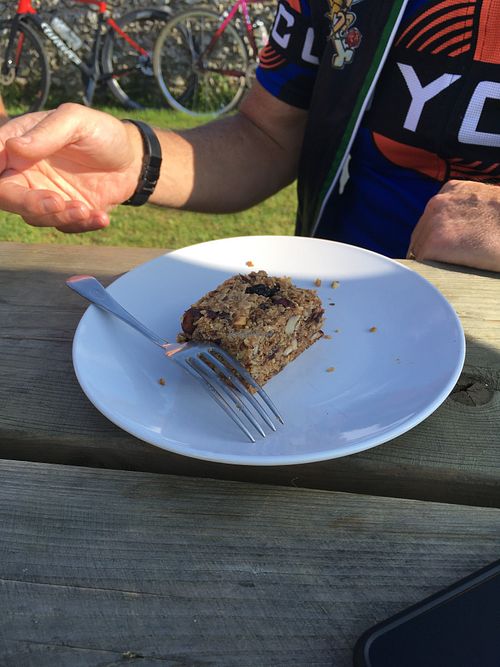 Vegan flapjack at Flint Barn Cafe in Midhurst
