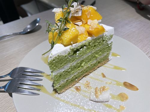 Pandan coconut cake - delicious!   at Root Vegan - 本原純素 in Hong Kong Island