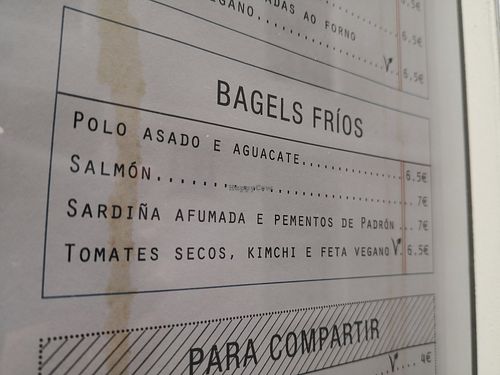 Carta at Café Bar El Muelle in Santiago De Compostela