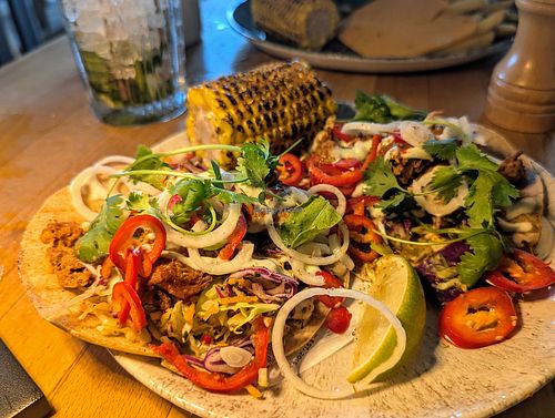 Vegan Korean beef tacos at Peppers in Dubrovnik