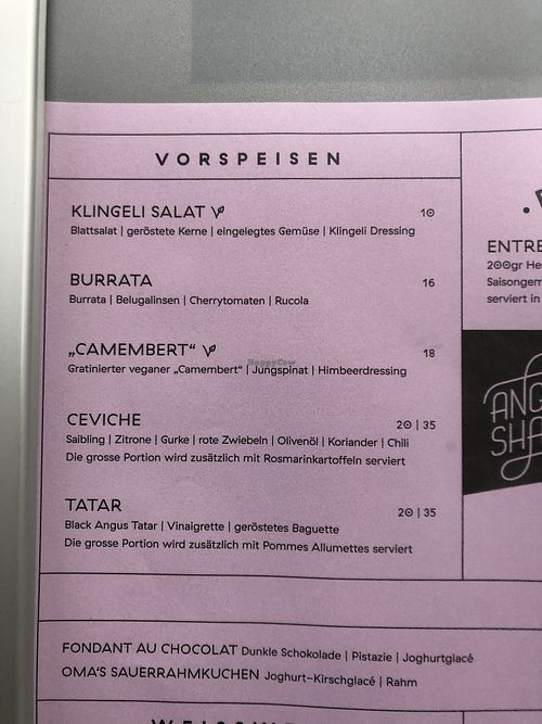 Starters at Klingeli in Basel