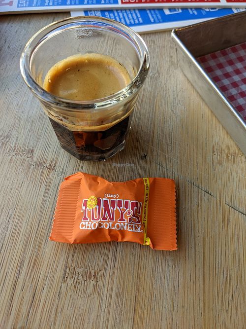 at Tony's Chocolonely Chocolate Bar in Amsterdam