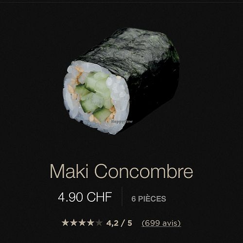 Maki concombre at Sushi Shop in Morges