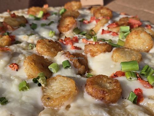 Potato pizza, yum! at Toppers Pizza in Cincinnati