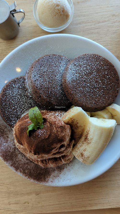 米粉とチョコバナナのパンケーキVG/GF at Fumikaden in Matsuyama