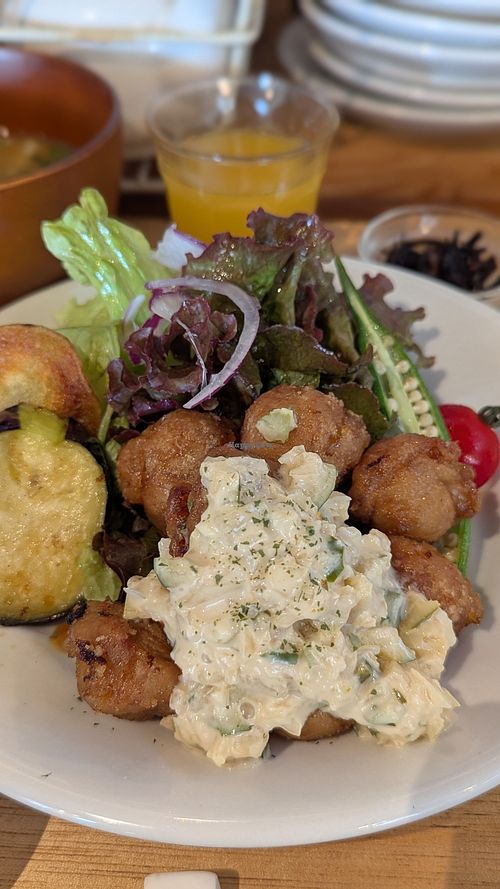 大豆ミート唐揚げランチ〜ヴィーガン対応 at Fumikaden in Matsuyama