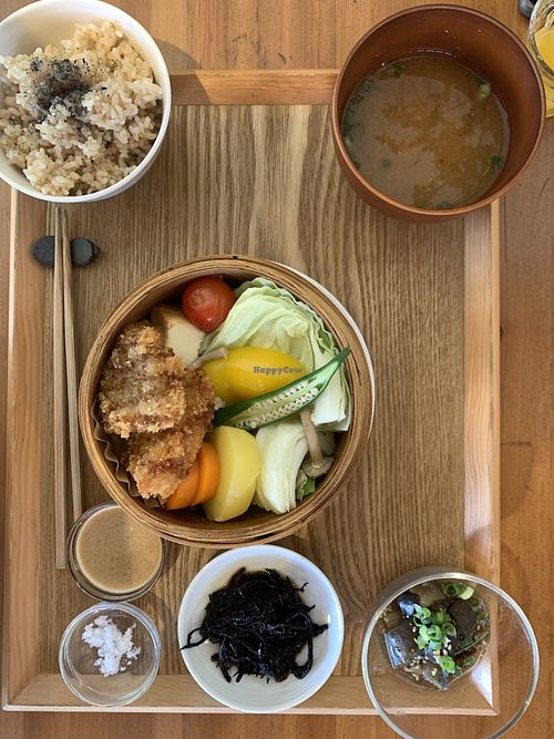Vegan set at Fumikaden in Matsuyama