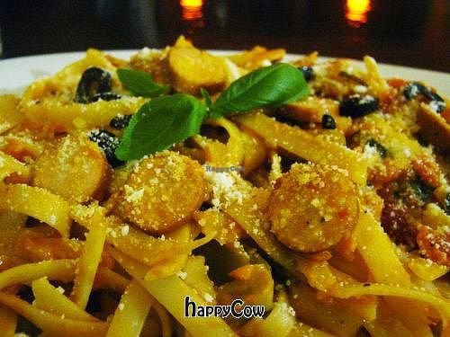 Fettucini in Tomato, Basil and Zucchini Sauce at Ahs-Wes in Baguio City