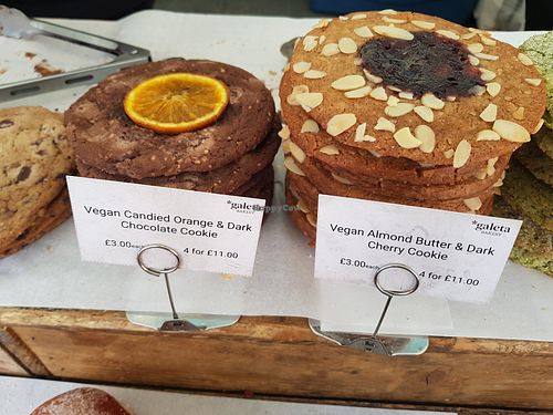 Vegan cookies at Galeta Bakery in North London
