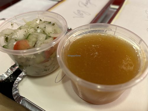 Mango chutney and onion salad   at Millennium in Durham