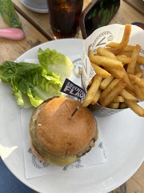 Vegan burger  at Victors in Oxford