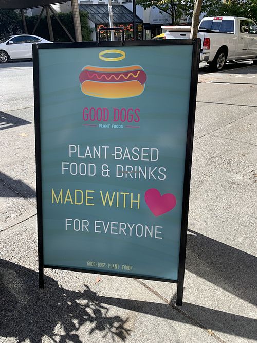 Deliciousness!!! 🤤 at Good Dogs Plant Foods in Vancouver