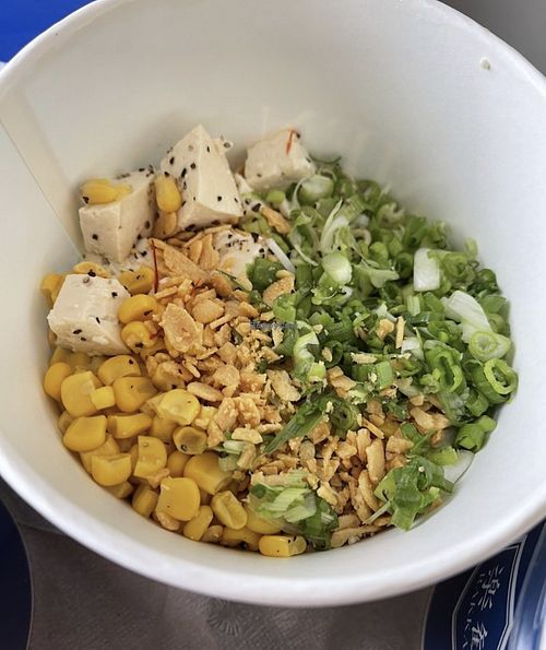 Veggies for the vegan spicy garnet   at Rakkan Ramen in Boulder