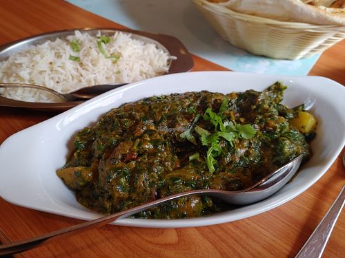 Sag aloo at Little India in Freudenstadt
