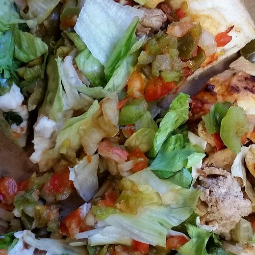 Tracy's Taco Pizza! Our friend Tracy is a plant-based protein proponent. at WB Pizza - Allisonville Rd in Indianapolis