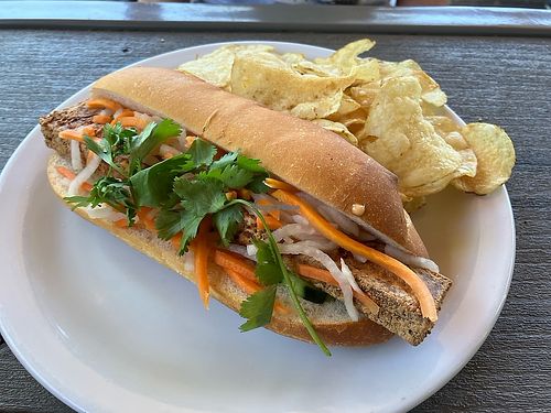 vegan tofu bahn mi  at The Old Gold in Portland