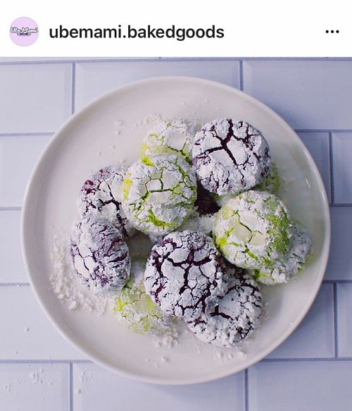 Crinkle cookies at Ube Mami in San Bruno