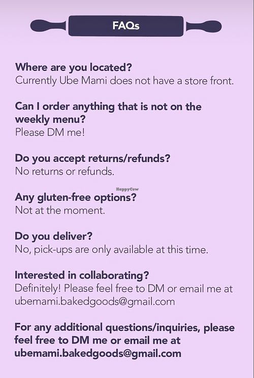 FAQ at Ube Mami in San Bruno