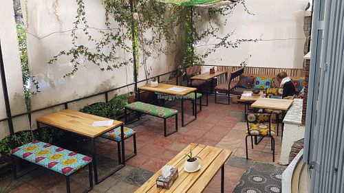 Outside at Guac On in Addis Ababa