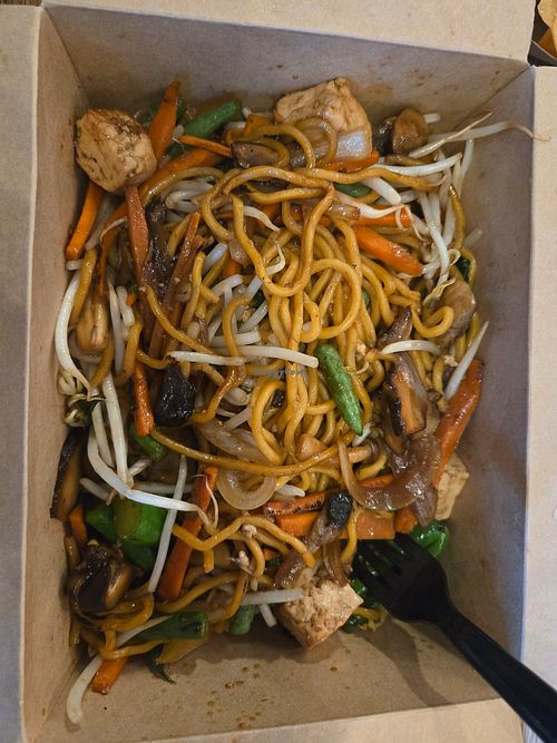 Pan Fried Pancit Noodles 🍜 at Empty Bowl Gourmet Noodle Bar in Santa Barbara