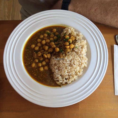 lunch set chickpea coconut curry at Cafe Atl in Osaka