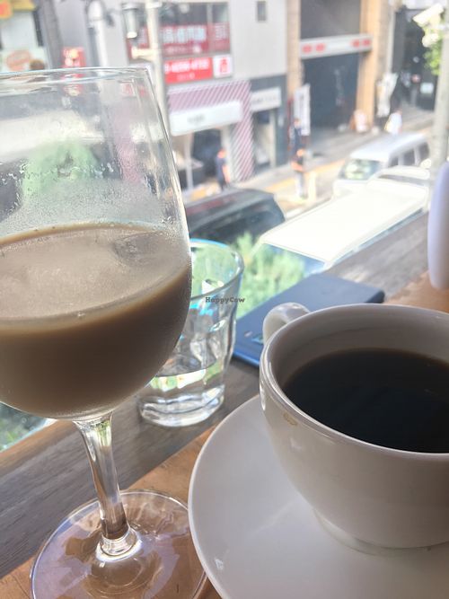 iced latte and americano at Cafe Atl in Osaka