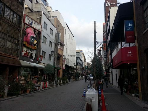 gorilla on left, Atl on right at Cafe Atl in Osaka