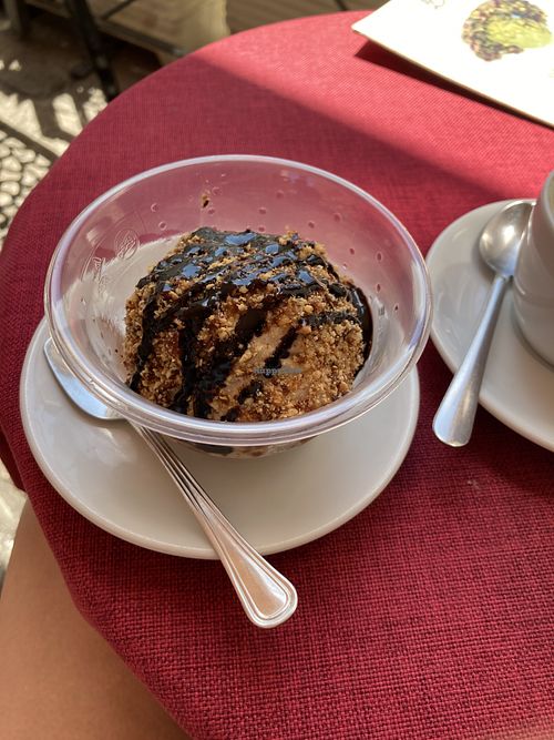 Hazelnut tartufo  at Caffe del Corso in Tropea