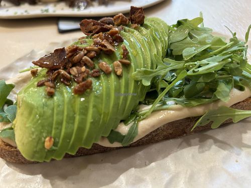 Avocado on toast  at La Papa in Barcelona