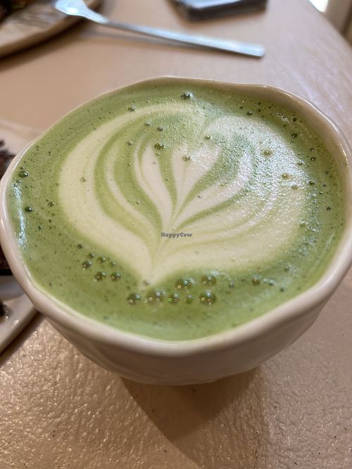 Matcha latte  at La Papa in Barcelona