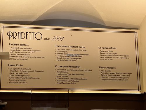   at Gelateria Pradetto in Bressanone