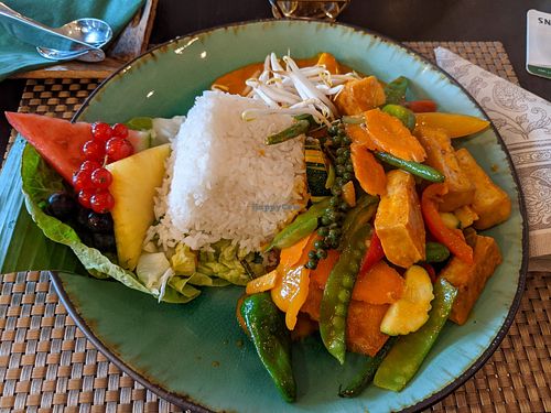 Red Thai curry with tofu at Mayuree in Haltern Am See