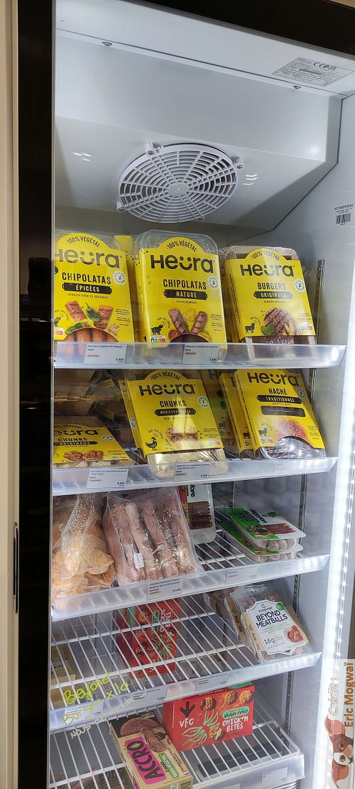 Vegan meat and sausage at Food Sentimentale in Bayonne