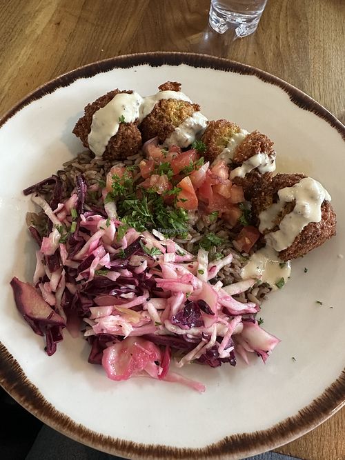 Falafel rice bowl! 💚  at Souk Tabule in Toronto