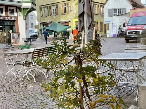 outside seating at Stadtcafé in Biberach