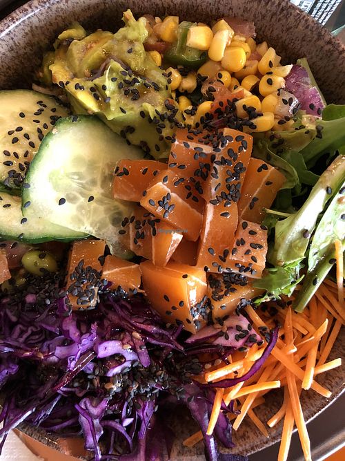 Brown rice and vegan salmon   at Copper Branch - Rue de Rennes in Paris