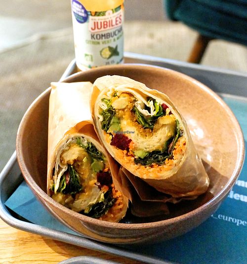 Wrap w/deep fried chik'n at Copper Branch - Rue de Rennes in Paris