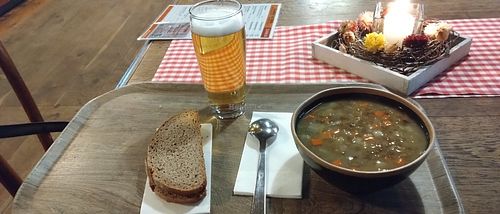 Linsensuppe vegan at Hotel zur Mühle in Bad Schandau