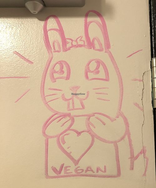 Bathroom art is important  at Spiral Diner & Bakery in Fort Worth