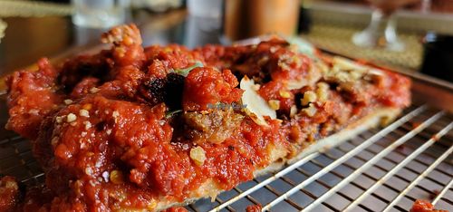 Vegan pan pizza. Grandma's Boy. at White Rabbit Gastropub in Frederick