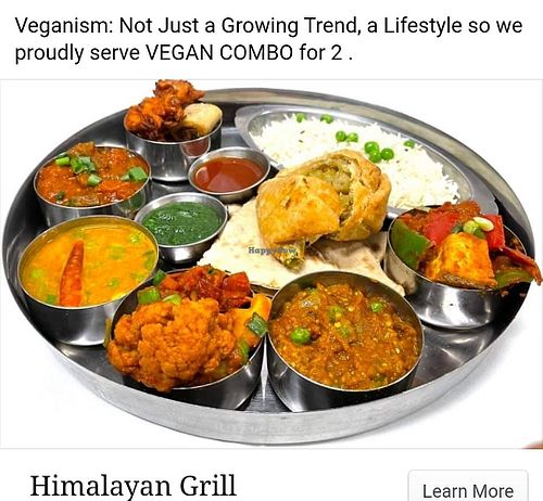 Vegan platter at Himalayan Grill in Flagstaff