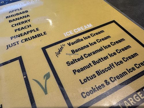 menu  at Crumble Mania  - New Cross in South East London