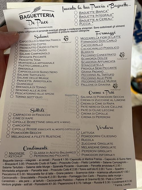 For those of us lucky enough to read Italian!   at Baguetteria De Pace in Gallipoli