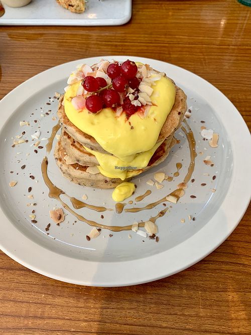 Vegan pancakes with dates at 14 South Lane in Hong Kong Island