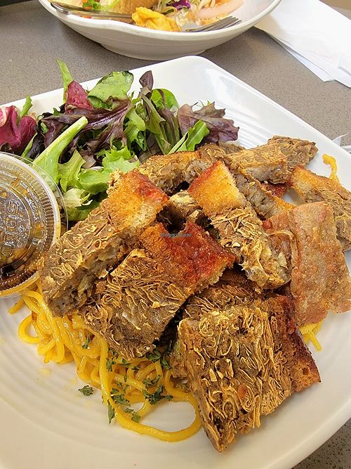 Pork Belly Garlic Noodles at Banh Mi Up in Portland