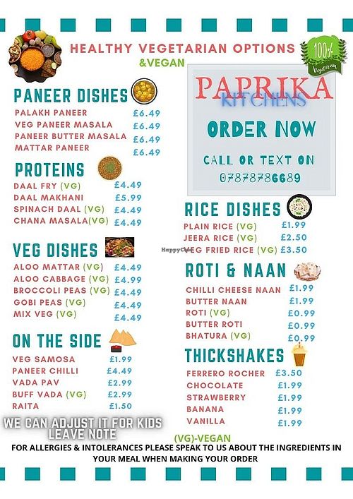 Healthy and vegan options available at Paprika Kitchens in Scarborough