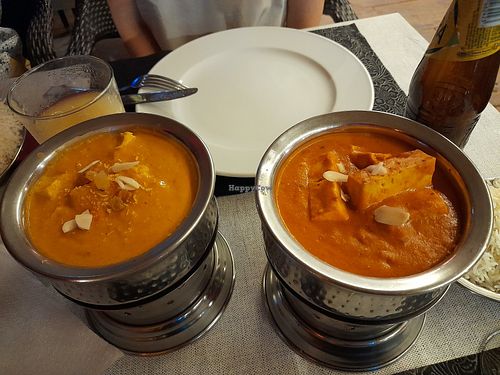 Tofu tikka masala & another vegan curry at The Curry House in Benidorm