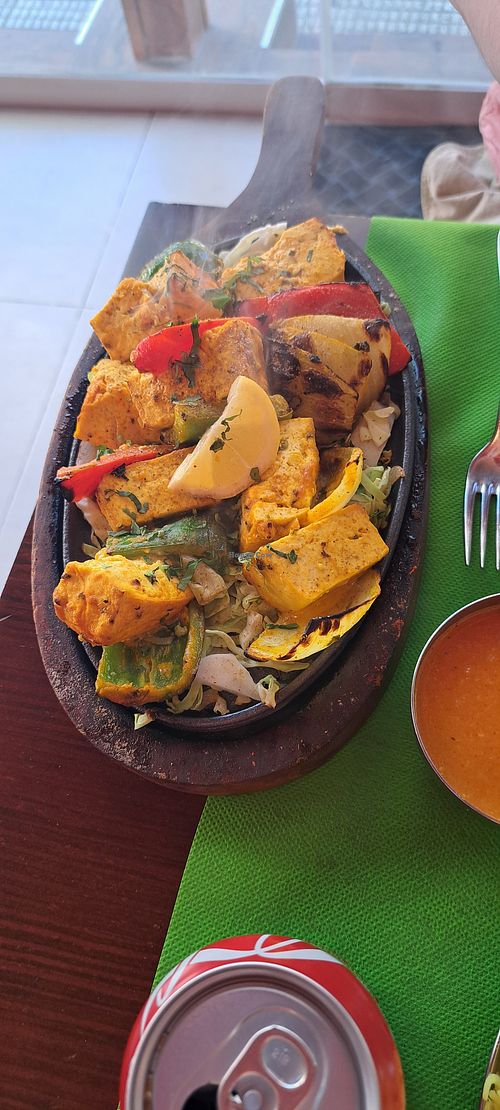 Tofu tikka and sauce at The Curry House in Benidorm