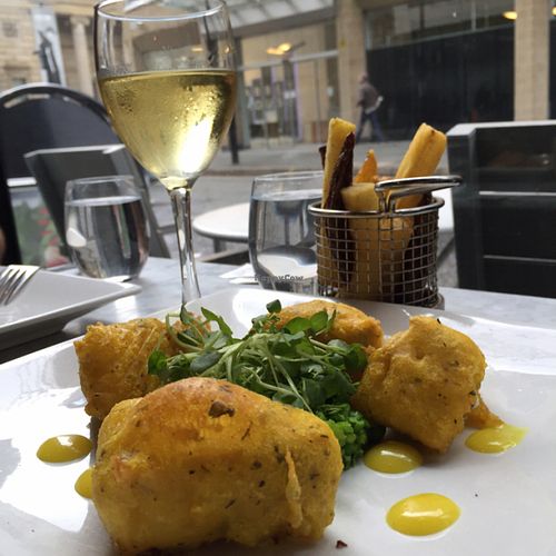 vegan 'fish' & chips  at 1847 in Manchester