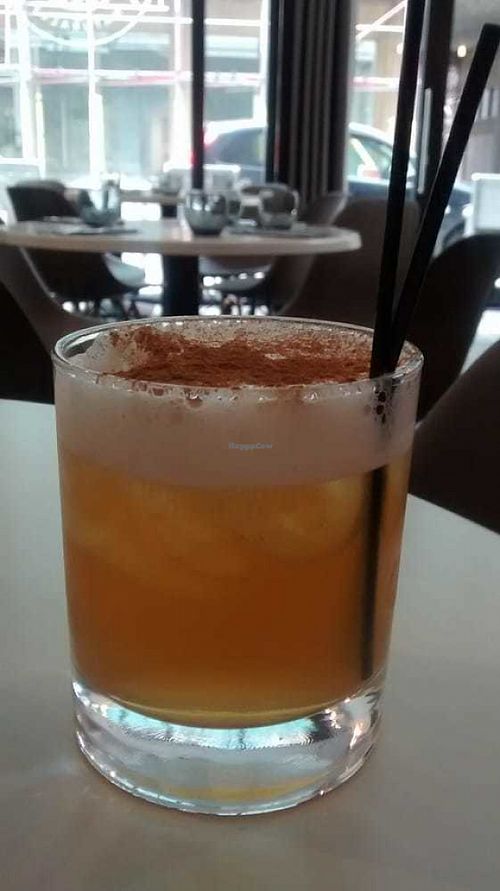Apple, maple, and cinnamon mocktail at 1847 in Manchester